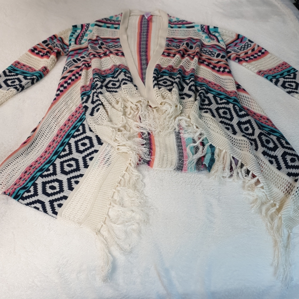 No boundaries multi-colored  long sweater L